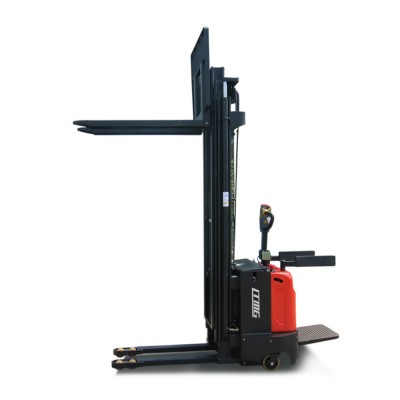 China battery operated small 2 ton wide legs electric stacker forklift